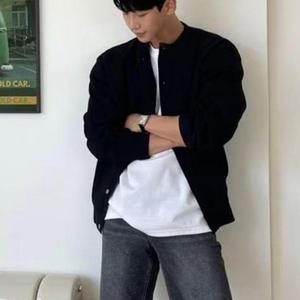 여름 남성봄 남성 빅사이즈 간절기 루즈핏 디자인 겨울 남자 가디건 심플 베이직한 가