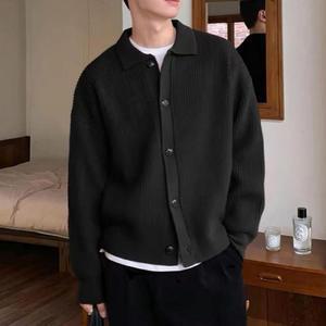 남자 베이직 여름 가디건 패턴 겨울 루즈핏 남성봄 빅사이즈 카라넥 긴팔 가을 남성