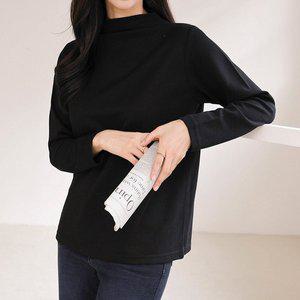 [신세계라이브쇼핑]여성 가을 간절기 하이넥 빅사이즈 긴팔 티셔츠 40-50대 미시 중년여성 엄마옷 캐주얼