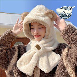 귀여운 여성을 위한 따뜻한 방한 넥워머 털모자 (WFGXCAO)