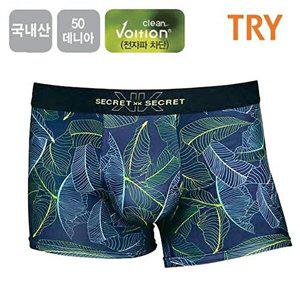 [셀러허브 패션][JHP4R63V_51HC]국내산 50D 남성 하와이안 폴리스판 팬티