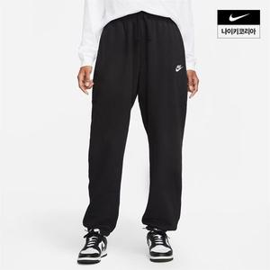 [매장정품] 나이키 NIKE 여성 미드라이즈 오버사이즈 플리스 스?팬츠 DQ5801-010