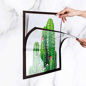 액자 25Cm 35Cm 다이아몬드 아트 프레임 마그네틱 포토 오피스 벽화 사진 포스터 디스플레이 홀더 블랙 PVC