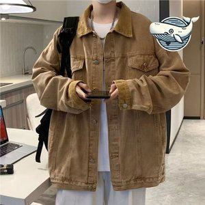 부드러운 골덴 데님 캐주얼 자켓 루즈핏 연출 (WFH1CIP)