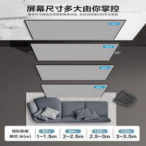 커튼 액자 커튼- 빔프로젝터 4K 화면 특수 하드 천장 가정용 내광성