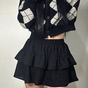 여성 캉캉 데일리 치마 골덴 클래식 밴딩 플레어 미니 (WFH4QMW)
