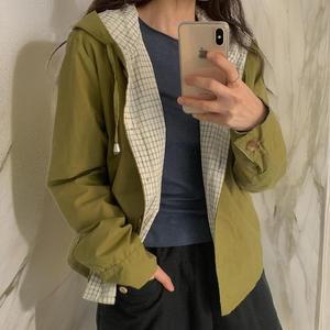 여자 바람막이 봄아우터 박스핏 단추 자켓