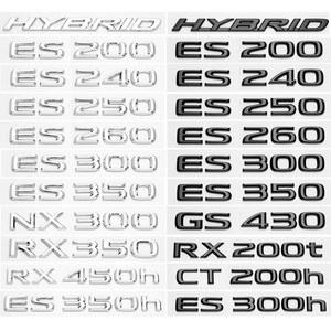 렉서스 ES200 ES260 IS250 GS300 GX400 NX300 RX350 RX450h LX570 LM350 LS600h 용 후면 트렁크 로고 ABS 수정 업그레이드 문자