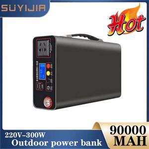 Q 90000mAh 휴대용 충전 스테이션 220V 300W 야외 보조베터리 홈 캠핑 Lifepo4 POWER LOGIC 시스템 충전식 발전기