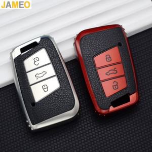 VW 폭스 바겐 Passat B8 CC Arteon Magotan GTE Skoda Fabia Superb A7 Kodiaq 키 체인 용 TPU 가죽 자동차