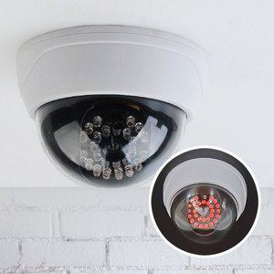 외부 모형 가짜CCTV 방범용CCTV 원형 카메라 돔형 (WFH9V5C)
