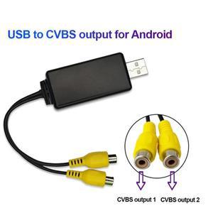 플레이어 DVD 디스크 USB-Cvbs 비디오 출력 어댑터-RCA 인터페이스 케이블 usb 2 포트 vedio outbut-자동차