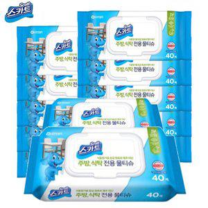 [기타]스카트 주방 식탁 전용 물티슈 캡형 40매 x12개