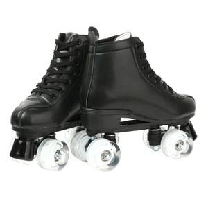 Women White Leather Roller Skates Skating Shoes Sliding