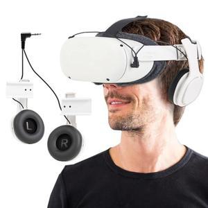 Globular Cluster Stereo VR Headphones Compatible Meta Quest 2 On Ear Bass 3D 360 Degree SoundWhite