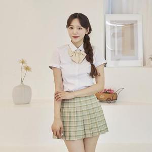 [피커]여자교복 교복몰 그린체크 스커트