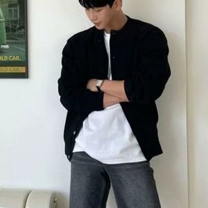 [라일리] Rly 베이직한 디자인 남자 심플 루즈핏 간절기 가디건