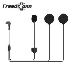 FreedConn R1 및 R1-PLUS 풀/오픈 페이스 헬멧 인터콤용 5핀 하드/소프트 케이블 헤드폰 마이크
