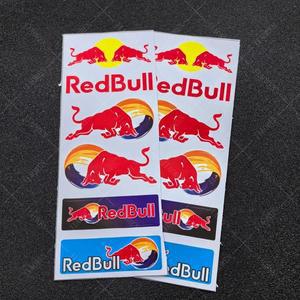 1쌍 Red Bull 스티커 탱크 헬멧 데칼 로고
