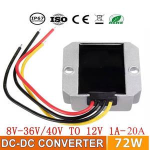 자동차 태양광용 DC 전원 컨버터 레귤레이터 부스트 벅 전압 안정기 CE 8-40V ~ 12 V 1A-6A 볼트 스텝 업/