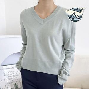 [오노마] ONM 브이넥 기본니트 심플 간절기 데일리 스웨터
