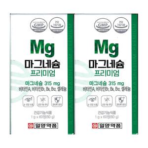 일양약품 마그네슘 프리미엄 1000mg x 60정 2개 / 써클