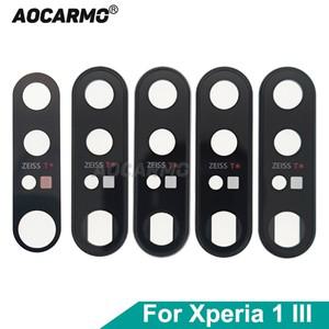 Aocarmo 소니 호환호환 Xperia 1 III X1iii MARK3 용 후면 카메라 렌즈 접착 스티커 링 프레임 교체 부품