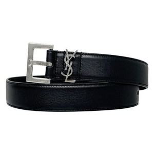 [명품] 25SS YSL 모노그램 CASSANDRE 로고 벨트 / 블랙 실버 634437 BOO0E 1000