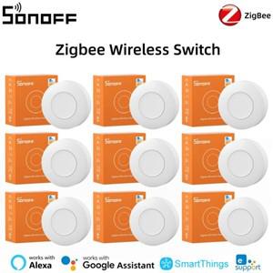 투야 스마트봇SONOFF SNZB-01P Zigbee3.0 무선 스위치 버튼  작업 비상 스마트 장면 Alexa Smartthings와