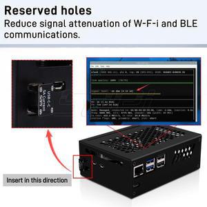 52Pi 금속 케이스 지원 N16 쿼드 NVMe 확장 어댑터 보드 및 라즈베리 파이 5용 쿨러