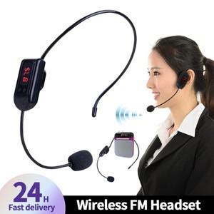 소프트폼 마이크 커버무선 FM 헤드셋 고화질 디지털 튜브 디스플레이 주파수 멀티 채널 고감도 마이크 헤드
