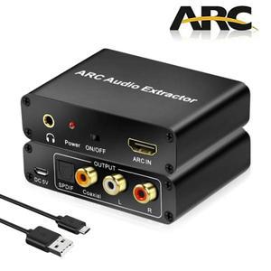 호환 HDMI ARC  어댑터 추출기 디지털 아날로그 변환기 DAC SPDIF 동축 RCA 3.5mm 잭 출력 TV 모니터용 192