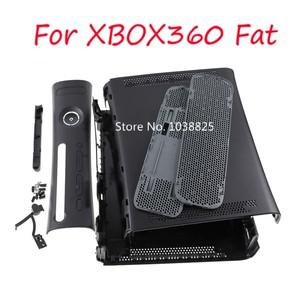 Xbox360 용 버튼이있는 검정색 흰색 풀 세트 하우징 쉘 케이스 xbox360 phat 용 지방 콘솔 보호 케이스 하