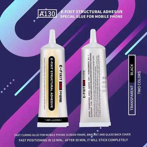 E-FIXIT 휴대폰 터치 스크린용 구조 접착제, 집 프레임 뒷면 커버 수리, 초고속 경화 A130 PPD 50ml