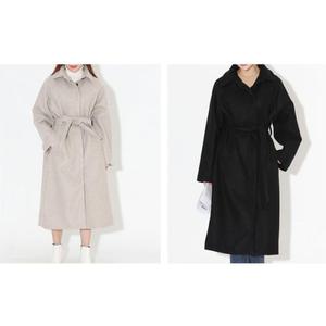 [오노마] ONM 여성 캐주얼 벨트 모직 롱 코트 오버핏 루즈핏 데일리  11325986)