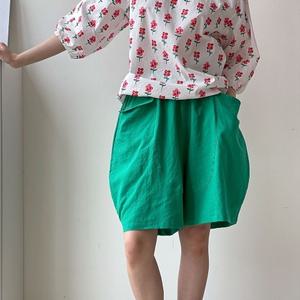 [다잇템] 여성 넓은 호박팬츠 에시드 SS 마원단 실버세대 반바지