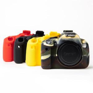 부드러운 실리콘 아머 바디 케이스 캐논 EOS 600D 용 보호 카메라 고무 커버 스킨