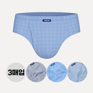 BYC 남성 순면 삼각 팬티 맥시 소변구 남삼각 브리프 3매입 세트 선물