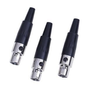1Pc 3 핀 암 플러그 미니 TA3F XLR 오디오 마이크 커넥터 어댑터 50x10mm