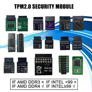 TPM 2.0 보안 모듈 칩 MSI SPI LPC는 멀티 마더보드를 12 14 18 20 GIGABYTE ASUS Asrock용 핀