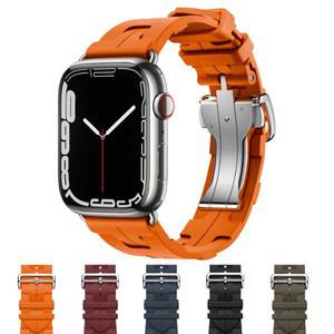 Apple Watch ultra2 밴드 용 실리콘 스트랩 49mm 38/40/41/42/44/45/46mm Kilim 싱글 투어 에르메스 팔찌 iwatch 시리즈 9876543 10