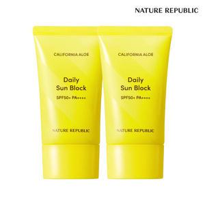 네이처리퍼블릭 (데일리선) 캘리포니아 알로에 데일리 선블럭 57ml 2개 (SPF50+ PA++++)