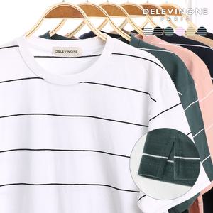 델레바인/단가라/반팔티/슬라브/M~4XL/티셔츠/빅사이즈/스트라이프/남자/여자