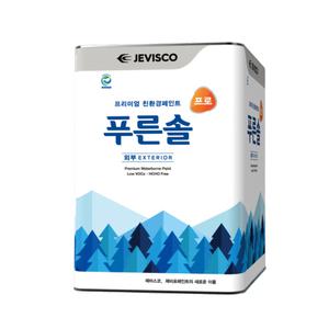 [제비스코] 수성페인트 푸른솔프로외부 17.5L 친환경페인트 시멘트/합판/베란다/실외용