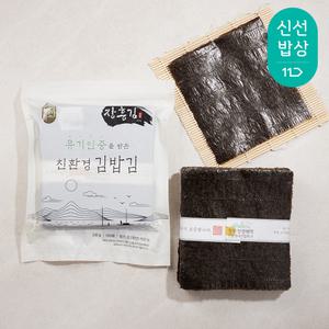 [품질보장] 순수해작 유기인증 친환경 김밥김 100매, 235g