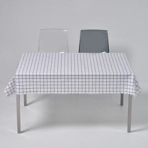 룰루홈 PVC 방수 식탁보 격자화이트, 138-180, 1개