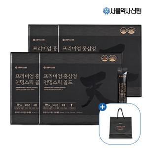 (120포)프리미엄 홍삼정 천명스틱 골드 30포 4세트+쇼핑백 4장