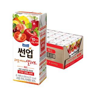 썬업 과일야채샐러드 레드 200ML 24팩 /쥬스/주스/과즙/음료