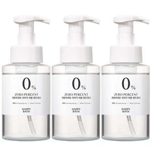 해피바스 제로퍼센트 저자극 버블 핸드워시 300ml x3개 순한 핸드케어 아이와함께