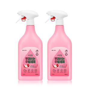자연퐁 뿌려쓰는 주방세제 애플향 750ml, 2개